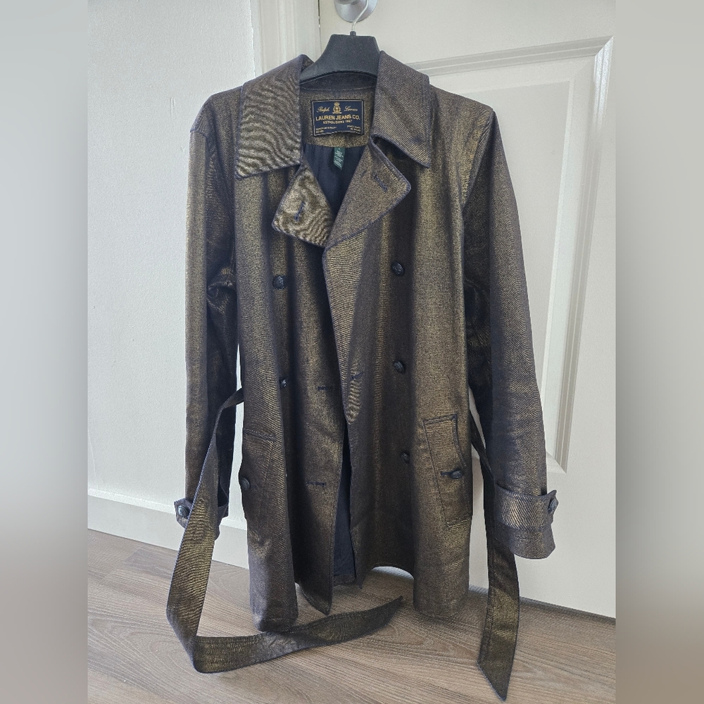 Ralph Lauren Shimmering Bronze Trench Coat